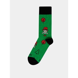 Zelené vzorované ponožky Fusakle Rumcajz
