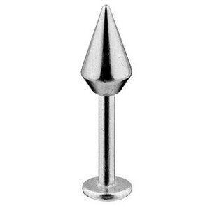 Labret - širší hladký kužel, chirurgická ocel 316L, tloušťka 1,6 mm