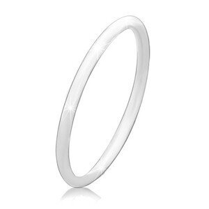 Tenký prsten ze stříbra 925, lesklý povrch bez vzoru - Velikost: 58