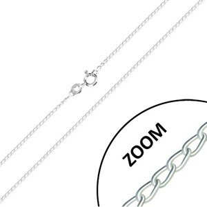 Stříbrný 925 řetízek - jemně zatočená očka, sériové napojování, 1,2 mm