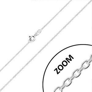 Stříbrný 925 řetízek - kulatá očka se seříznutými blýskavými hranami, 1,1 mm