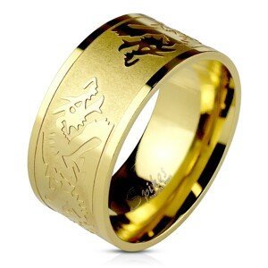 Prsten z nerezavějící oceli se symbolem draka - Velikost: 59