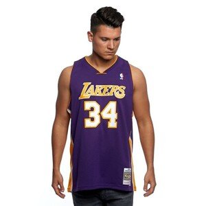 Mitchell & Ness Los Angeles Lakers #34 Shaquille O'Neal purple Swingman Jersey