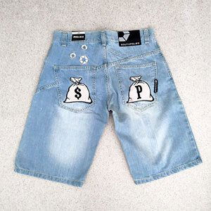 Southpole Money bags Shorts Denim Light Blue