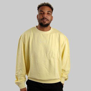 Svetr Karl Kani Small Signature OS Washed Crew Light Yellow