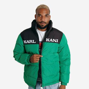 Obojstranní Zimní bunda Karl Kani Retro Block Reversible Puffer Jacket green/black/white