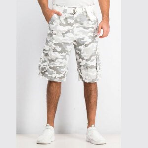 Southpole Cargo Shorts White