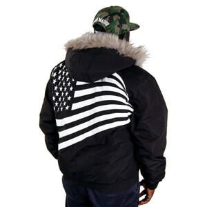 Zimní bunda Cocaine Life Flag Winter Jacket Black