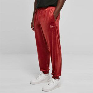 Karl Kani Small Signature Velvet Pants wine red