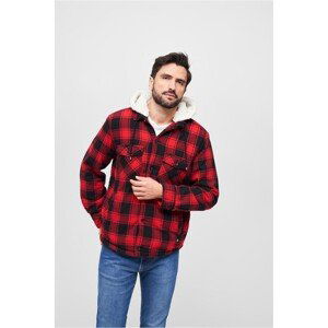 Brandit Lumberjacket hooded red/black