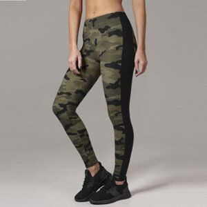 Urban Classics Ladies Camo Stripe Leggings woodcamo/blk