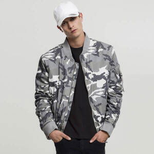 Bomberová bunda Urban Classics Vintage Camo Cotton Bomber Jacket snow camo