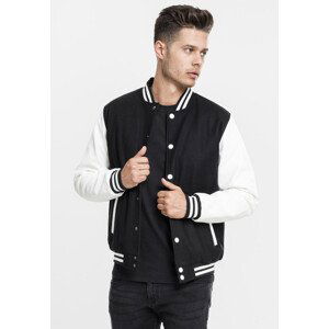 Urban Classics Oldschool College Jacket blk/wht