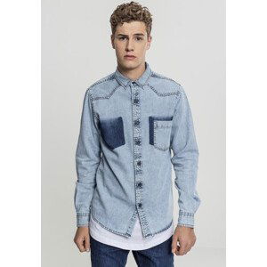 Urban Classics Denim Pocket Shirt freshblue wash