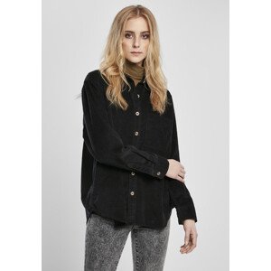 Urban Classics Ladies Corduroy Oversized Shirt black