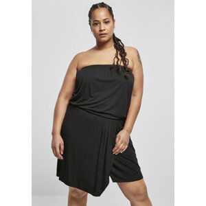 Urban Classics Ladies Viscose Short Bandeau Dress black