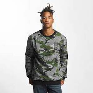 Thug Life Simple Sweat Shirt Black Camouflage