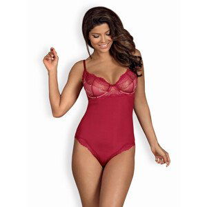 Elegantní body Rosalyne teddy - Obsessive L/XL Bordó