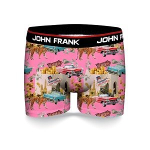 Pánské boxerky John Frank JFBD333 L Růžová