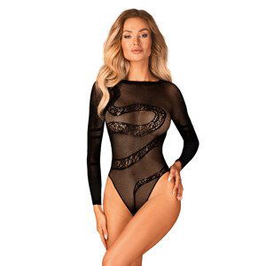 Dokonalé body B137 teddy - Obsessive S/M/L Černá