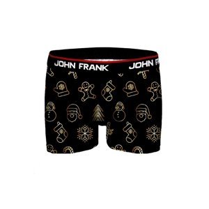 Pánské boxerky John Frank JFBD39-CH-GOLD PIECES M Černá