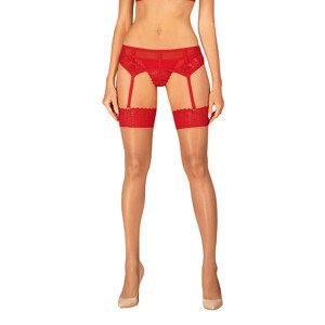 Sexy punčochy Ingridia stockings - Obsessive XL/2XL Červená