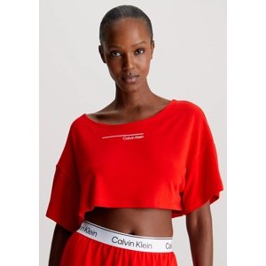 Dámský crop top Calvin Klein KW0KW02478 L Červená