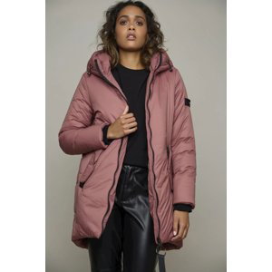 Dámský zimní kabát  RINO & PELLE Nadil růžový - 34