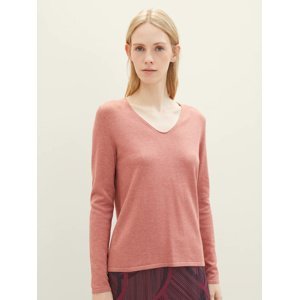 Dámský svetr  Tom Tailor  růžový - XL