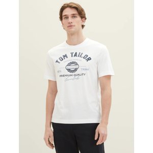 Pánské tričko  Tom Tailor  bílé - M