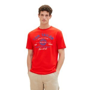 Pánské tričko k.r. TOM TAILOR červené-S