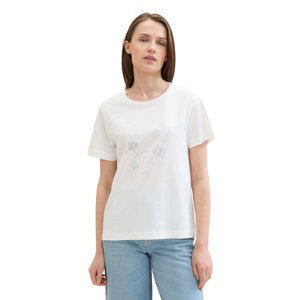 Dámské tričko k.r. TOM TAILOR bílé-XL