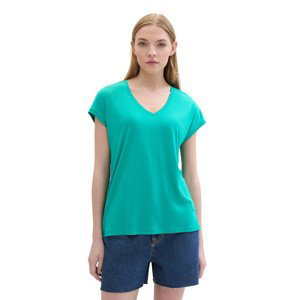 Dámské tričko k.r. TOM TAILOR zelené-XL