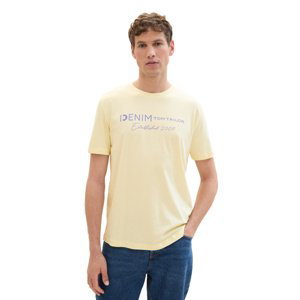 Pánské tričko k.r. TOM TAILOR žluté-XL