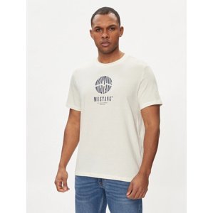 Pánské tričko k.r. MUSTANG bílé-XL