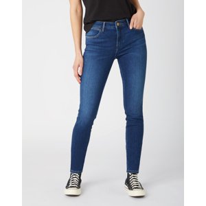 Dámské džíny WRANGLER Skinny klascky modré- seprané-27/34