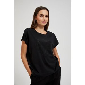 Dámské tričko k.r. MOODO černé-XL