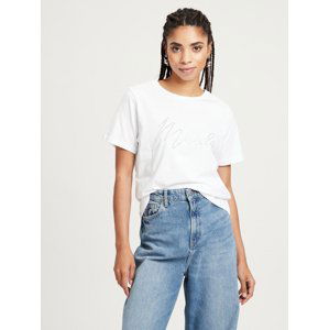 Dámské tričko k.r. CROSS JEANS bílé-L