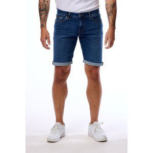 Pánské kraťasy CROSS JEANS Leom tmavě modré-seprané-38