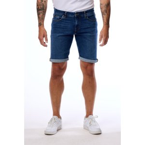 Pánské kraťasy CROSS JEANS Leom tmavě modré-seprané-31