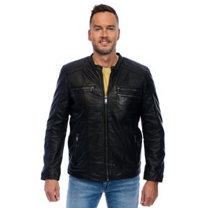 Pánská kožená bunda MUSTANG černá-3XL