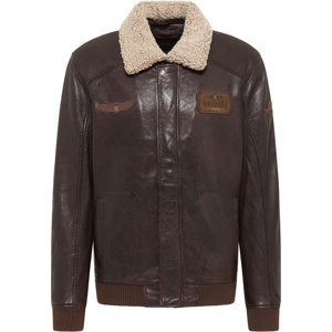 Pánská kožená bunda MUSTANG hnědá-3XL