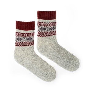 Vlněné ponožky merino Vlnáč Termo vločka vínová Fusakle