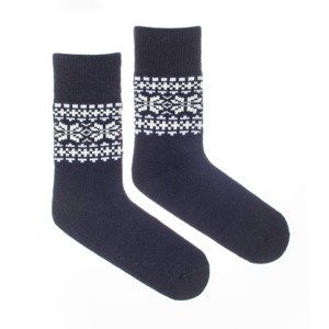 Vlněné ponožky Vlnáč Zima modrý Fusakle