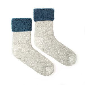 Vlněné ponožky Vlnáč Kožich modrý Fusakle
