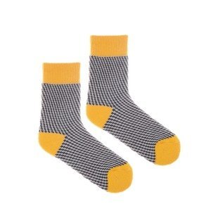 Vlněné ponožky merino Vlnáč Žlutý Cik-Cak Fusakle