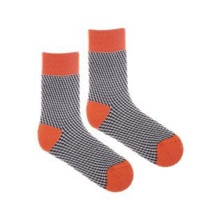 Vlněné ponožky merino Vlnáč Oranžový Cik-Cak Fusakle