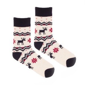 Vlněné ponožky Vlnáč Nordic modrý lem Fusakle