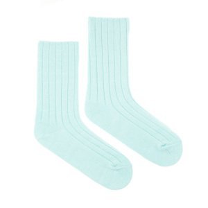 Vlněné ponožky Vlnáč rebro bledě modré Fusakle
