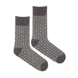 Vlněné ponožky Vlnáč Plusko šedé Fusakle
